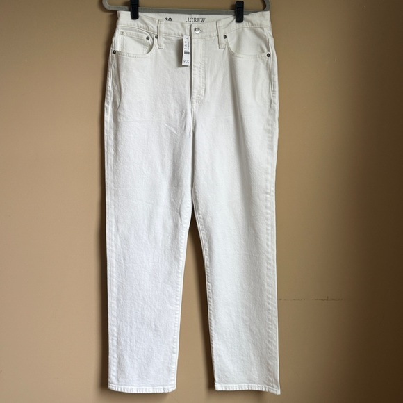 J.Crew Classic Straight Leg Jeans White High Rise Women’s Size 30 NWT - Picture 3 of 8